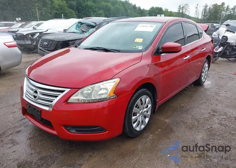 2014 Nissan Sentra Fe+ S/Fe+ Sv/S/Sl/Sr/Sv z USA, uszkodzony, nr VIN 3N1AB7AP8EL643082